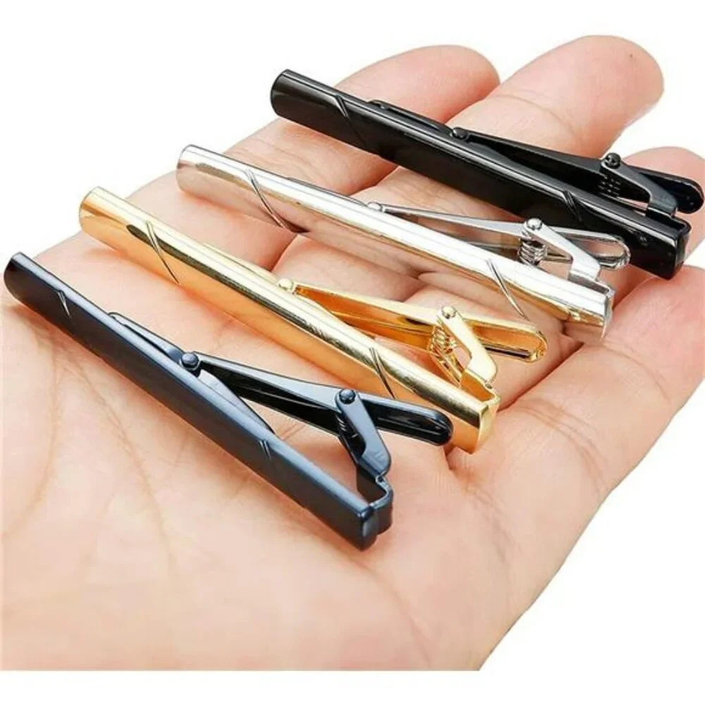 Mens Stainless Steel Tie Clip Classic Silver Gold Necktie Bar Wedding Gift